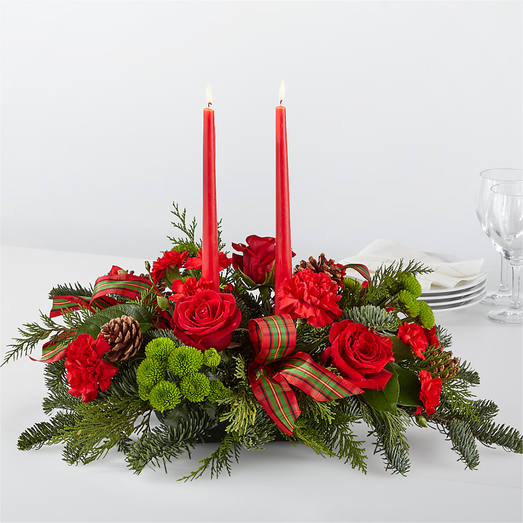 By the Candlelight Centerpiece – Danville Floral And Gifts Llc, Danville IL