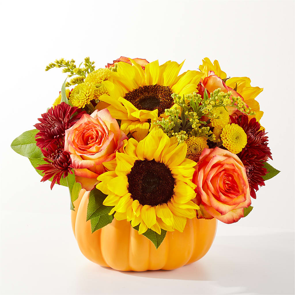 Golden Gourd Pumpkin Bouquet – Danville Floral And Gifts Llc, Danville IL