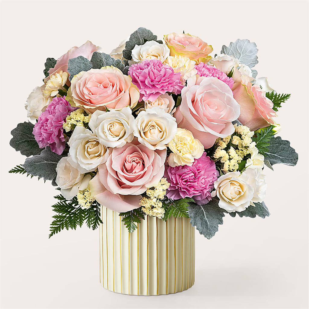 Blissful Moments Bouquet with Ivory Vase – Danville Floral And Gifts Llc, Danville IL