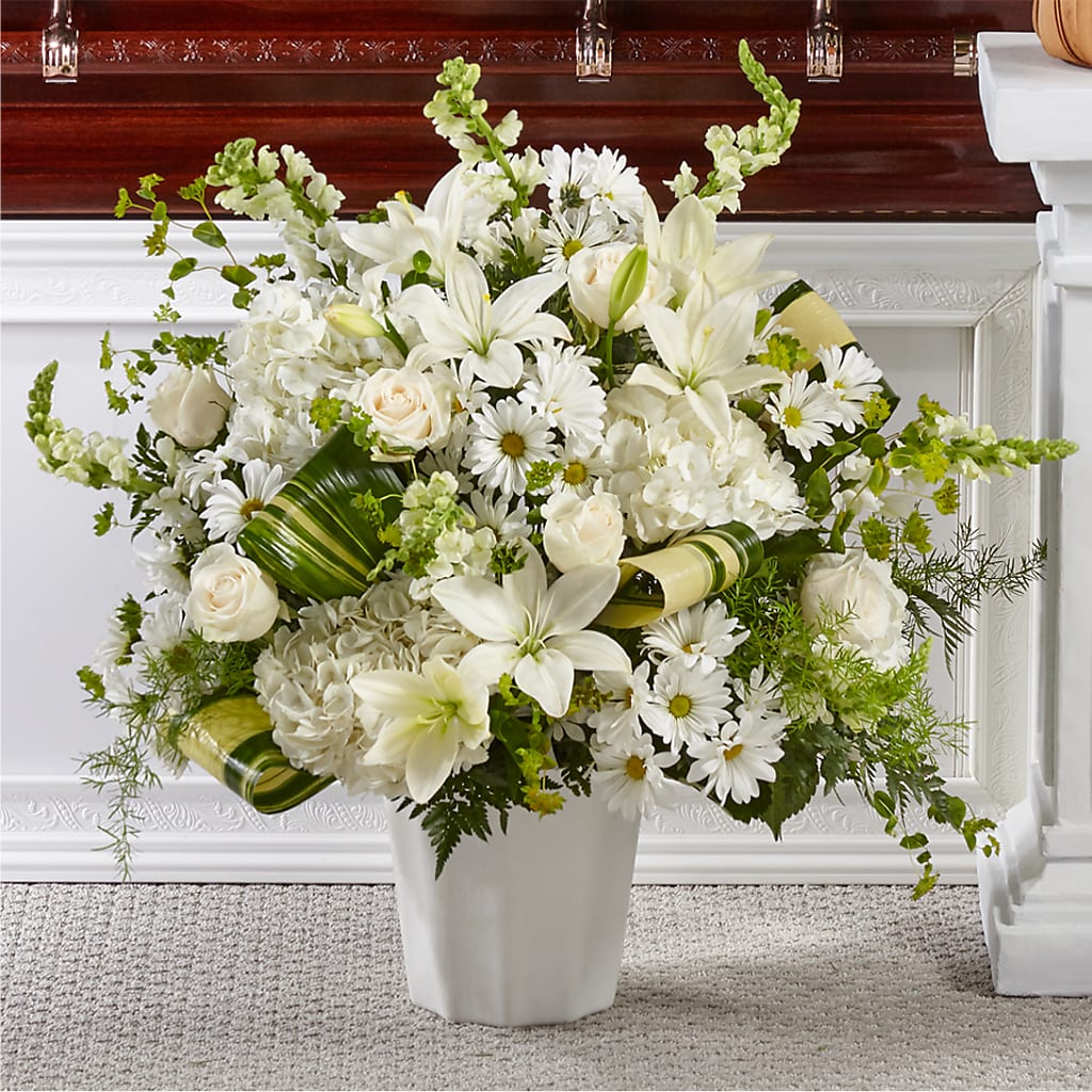 Thoughts of Tranquility Floor Basket – Danville Floral And Gifts Llc, Danville IL
