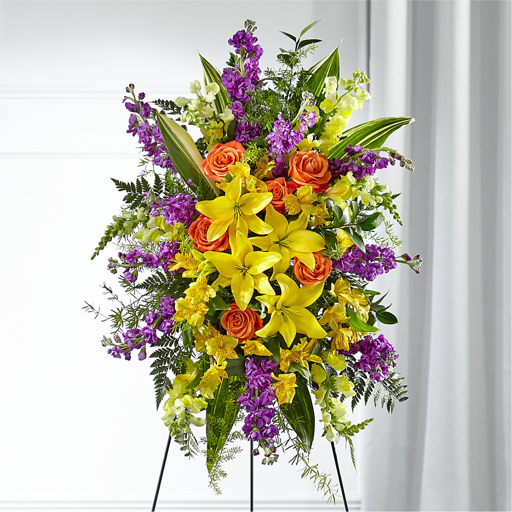 Thoughtful Prayers Standing Spray – Danville Floral And Gifts Llc, Danville IL