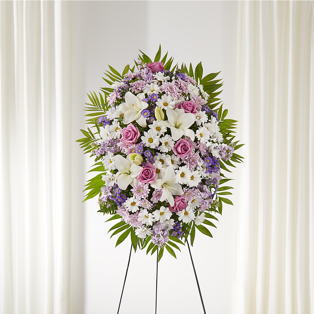 Surrounded by Love Standing Spray – Danville Floral And Gifts Llc, Danville IL