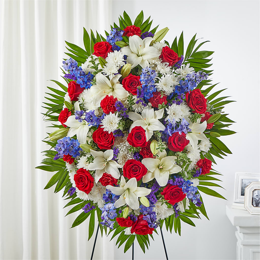 Cherished Service Standing Spray – Danville Floral And Gifts Llc, Danville IL