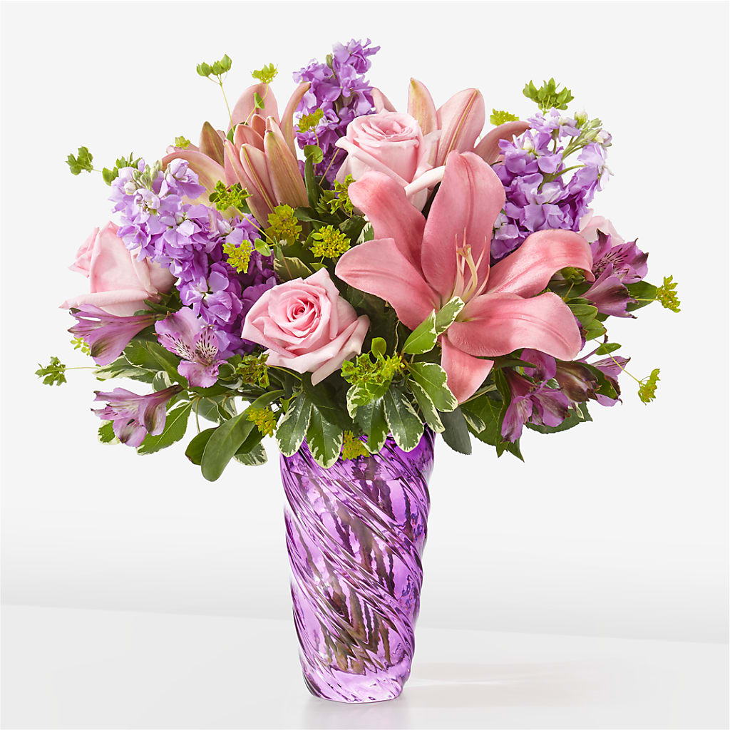 Precious Petals Bouquet with Luxe Swirl Vase – Danville Floral And Gifts Llc, Danville IL
