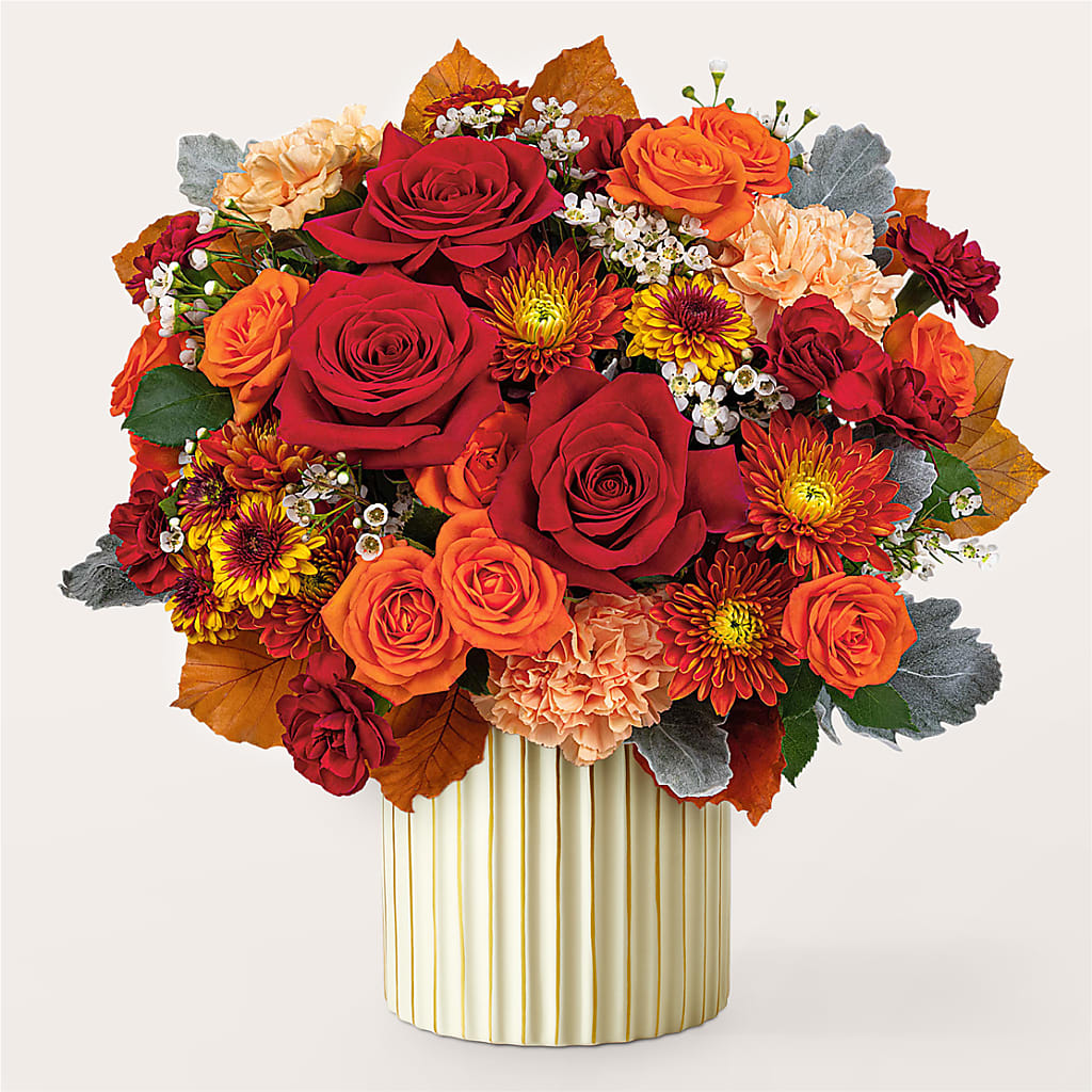 Merlot Bouquet with Ivory Vase – Danville Floral And Gifts Llc, Danville IL