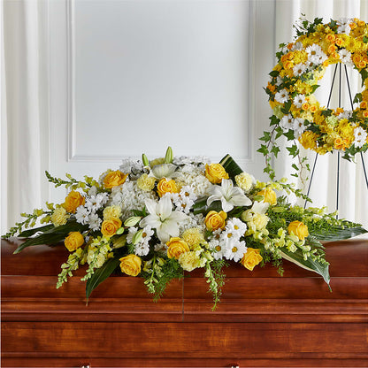 Golden Harmony Casket Spray –  Danville Floral And Gifts Llc, Danville IL