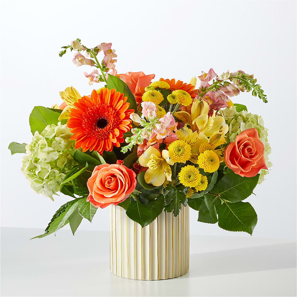 Autumn Sunshine Bouquet with Ivory Vase –  Danville Floral And Gifts Llc, Danville IL