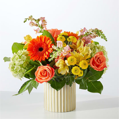 Autumn Sunshine Bouquet with Ivory Vase –  Danville Floral And Gifts Llc, Danville IL