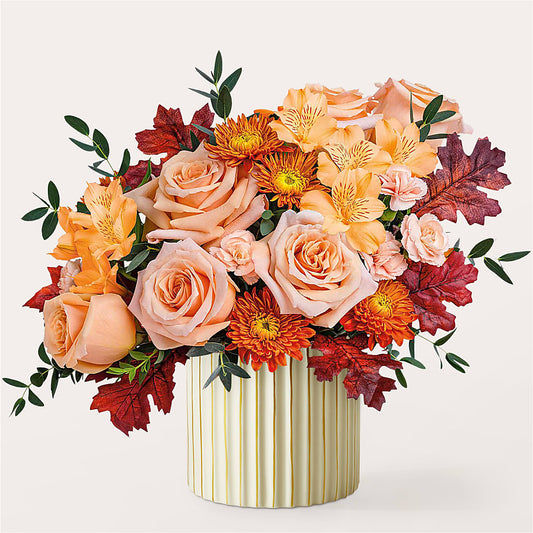 Spiced Latte Bouquet with Ivory Vase –  Danville Floral And Gifts Llc, Danville IL