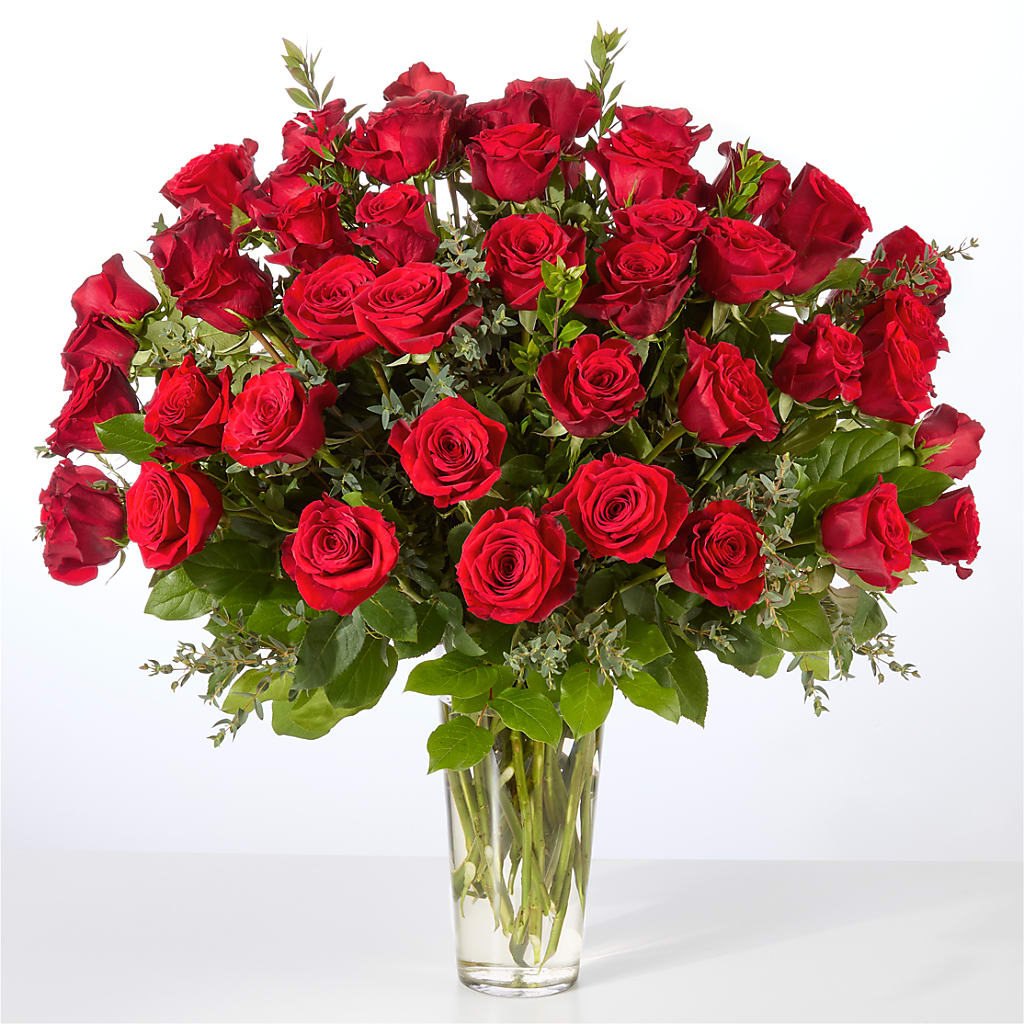 Forever Yours Fifty Stem Red Rose Bouquet –  Danville Floral And Gifts Llc, Danville IL