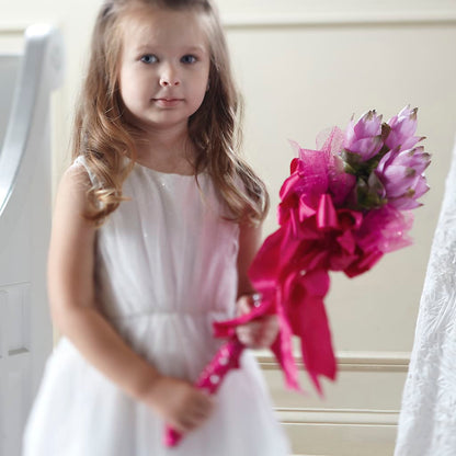 Sparkle Pink Flower Girl Bouquet –  Danville Floral And Gifts Llc, Danville IL